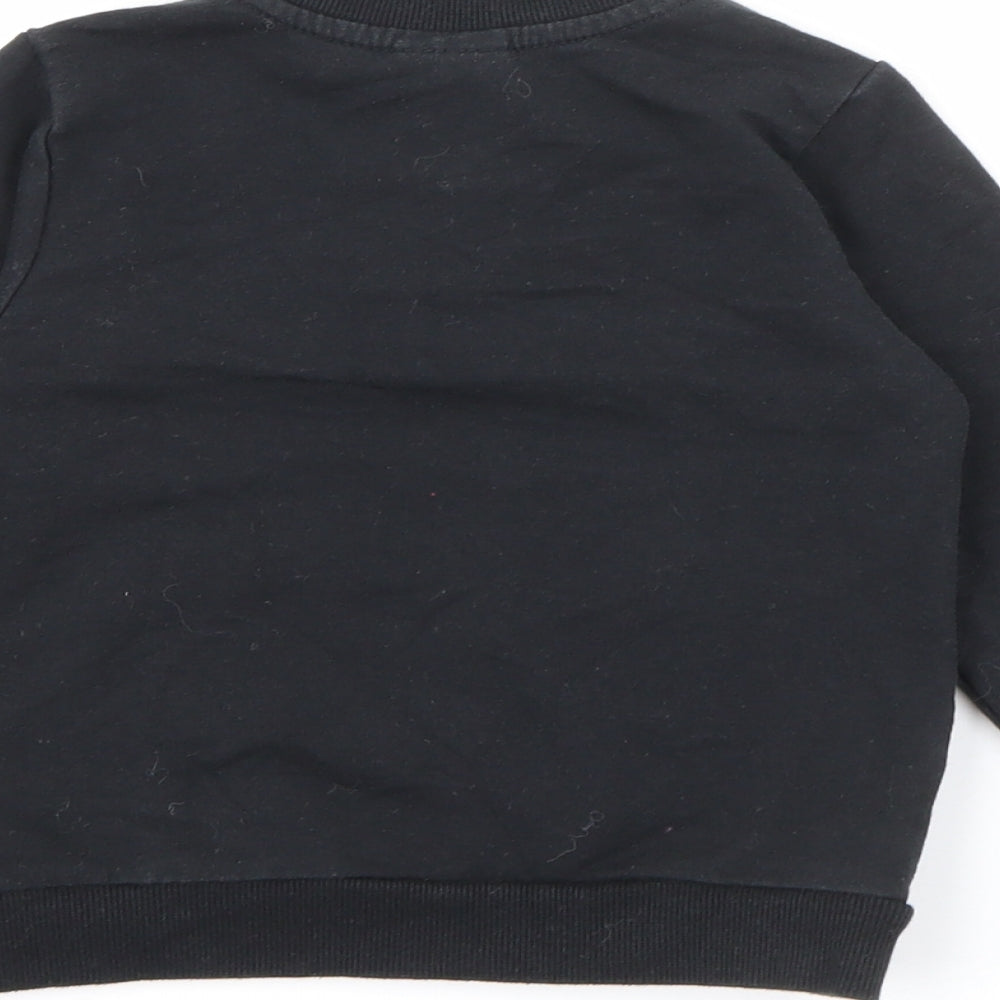 Fierce Frank Baby Black  Cotton Pullover Jumper Size 18-24 Months  Snap