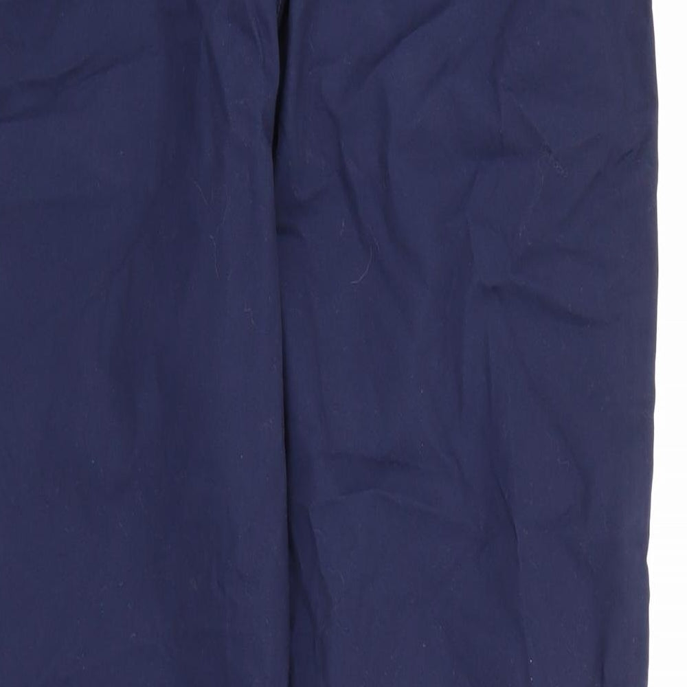 F&F Womens Blue  Cotton Trousers  Size 16 L26 in Regular Button