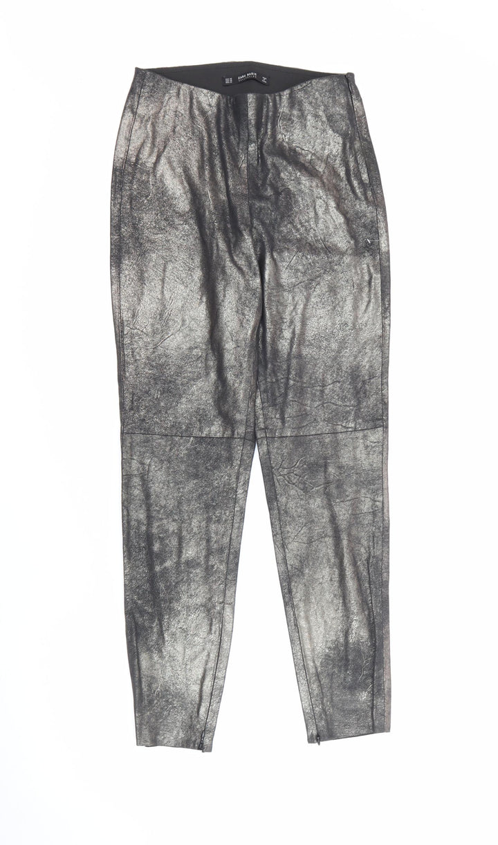 Zara Womens Gold  Polyester Pedal Pusher Leggings Size XS L27 in
