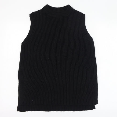 New Look Womens Black Round Neck  Acrylic Pullover Jumper Size S