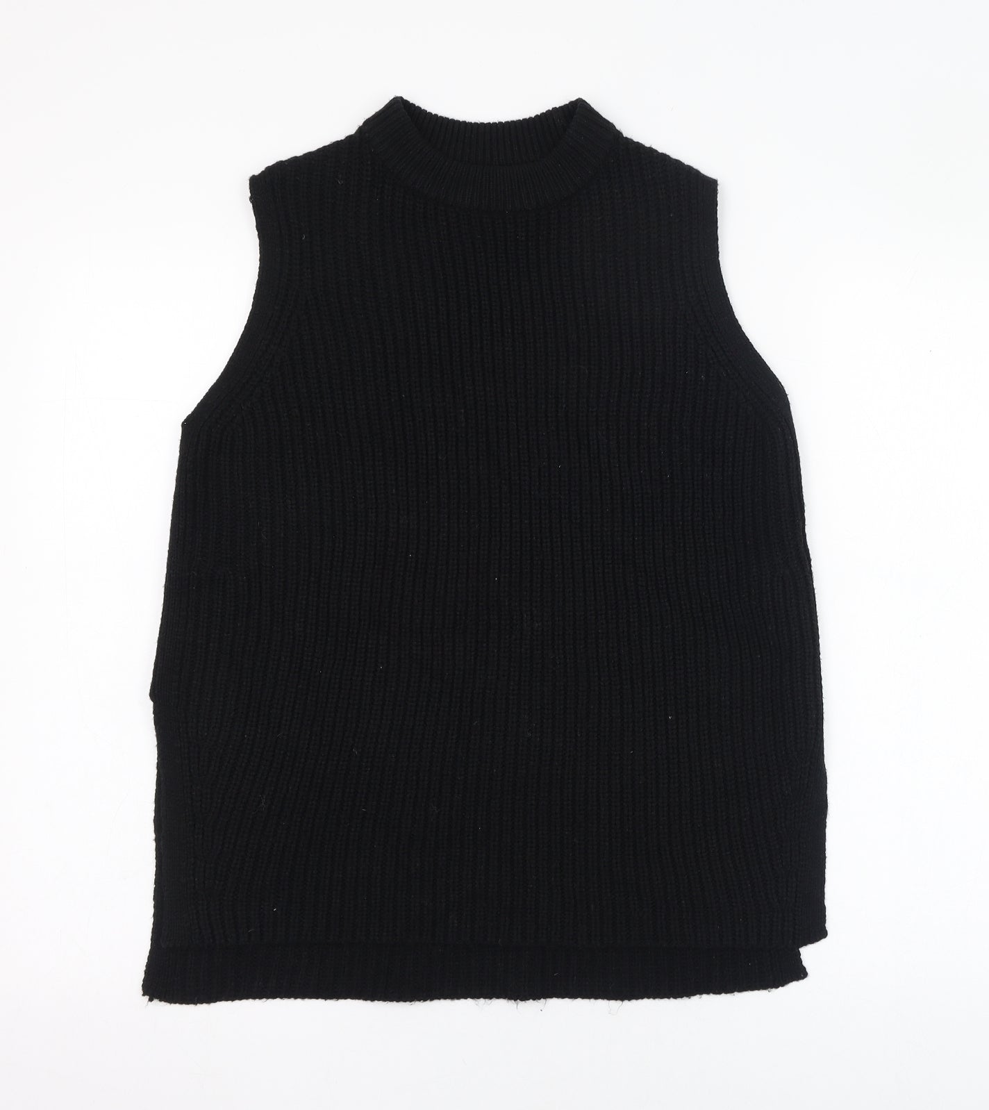 New Look Womens Black Round Neck  Acrylic Pullover Jumper Size S