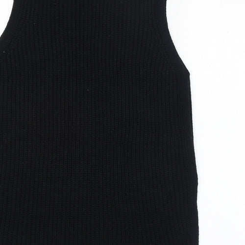 New Look Womens Black Round Neck  Acrylic Pullover Jumper Size S