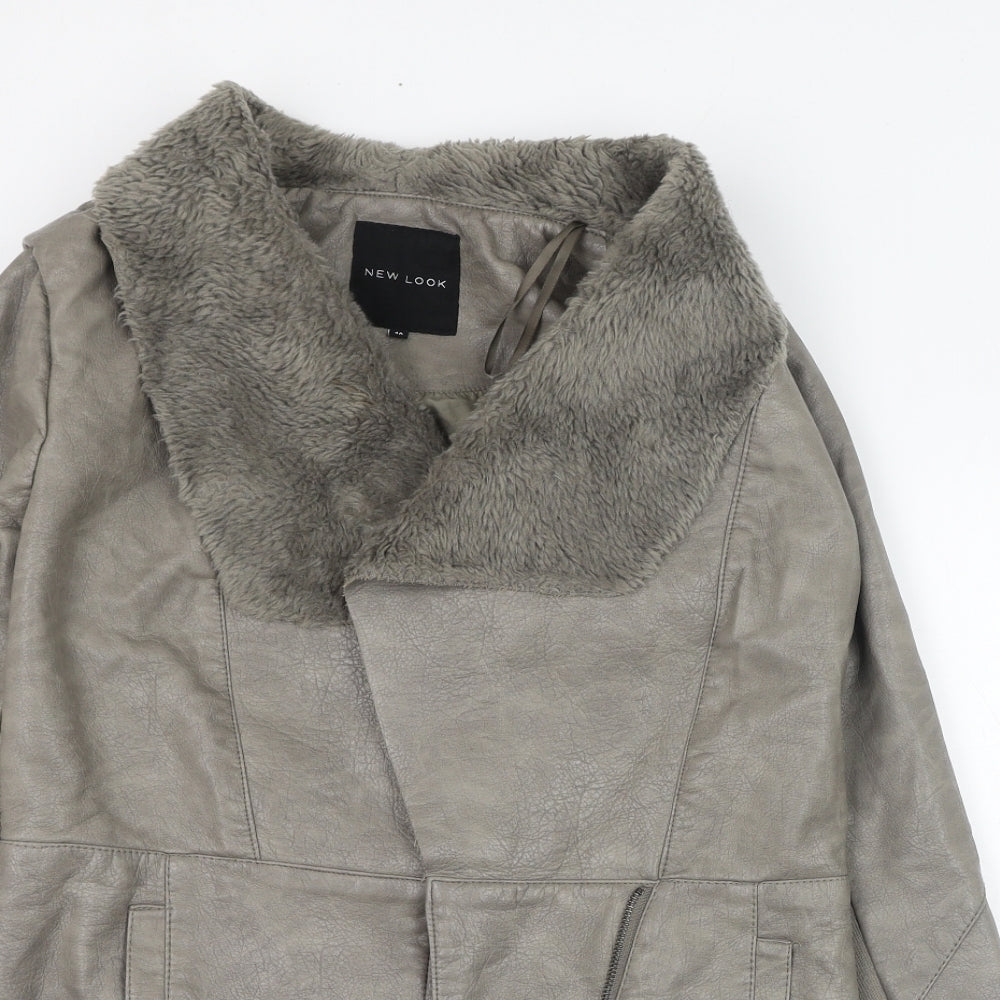 New Look Womens Grey   Jacket  Size 10  Zip