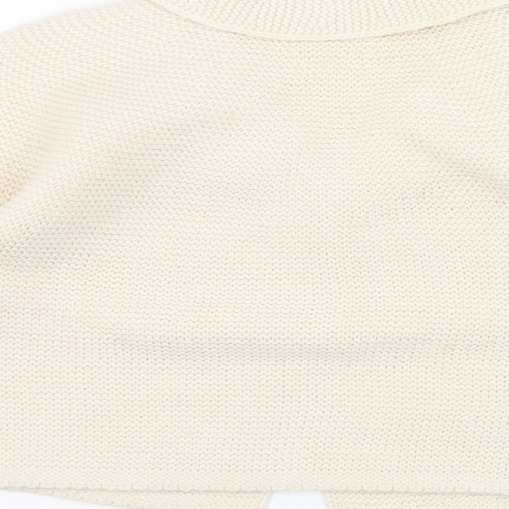 Zara Girls Beige  Acrylic Cardigan Jumper Size 12-18 Months  Button