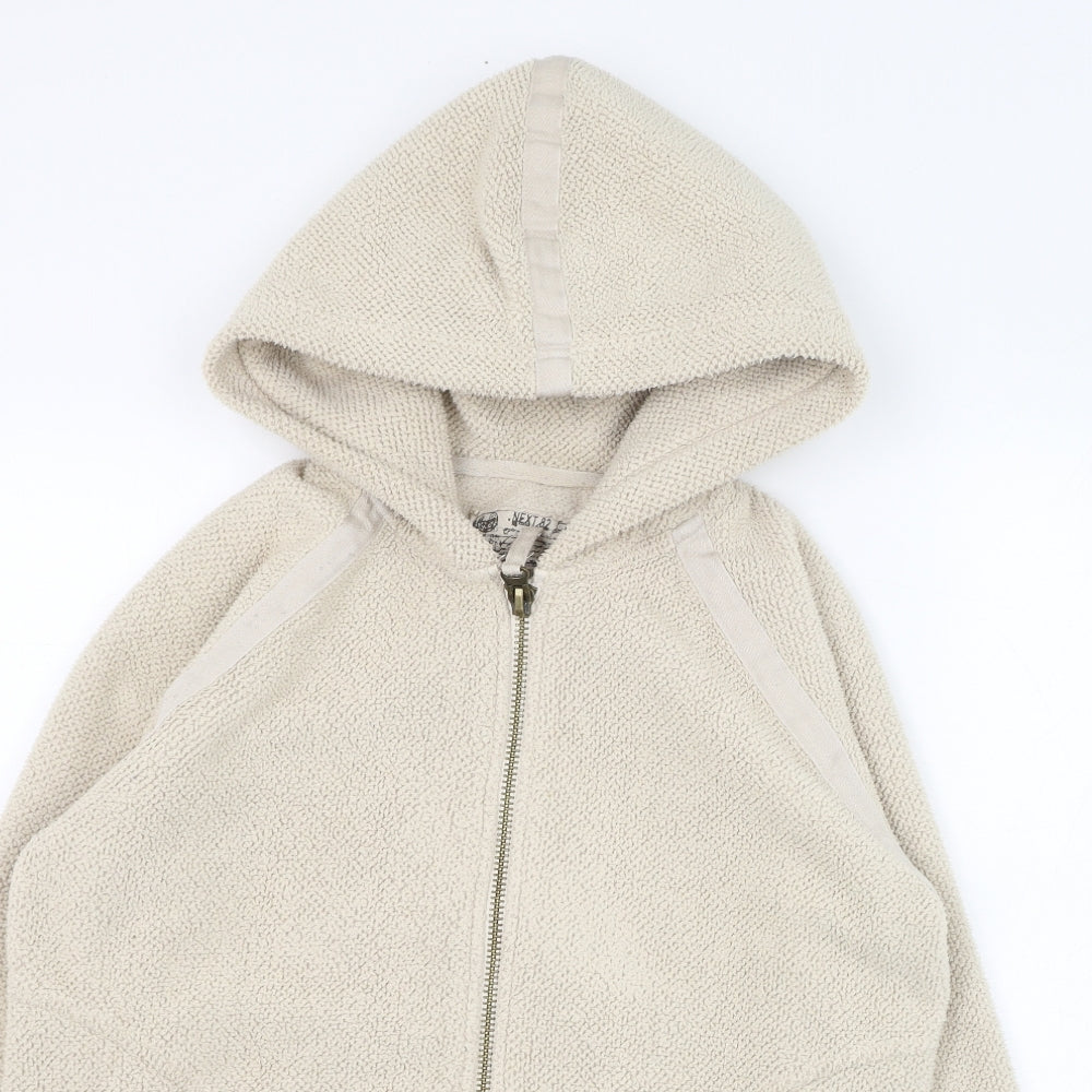 NEXT Womens Ivory  Polyester Full Zip Hoodie Size 14  Zip