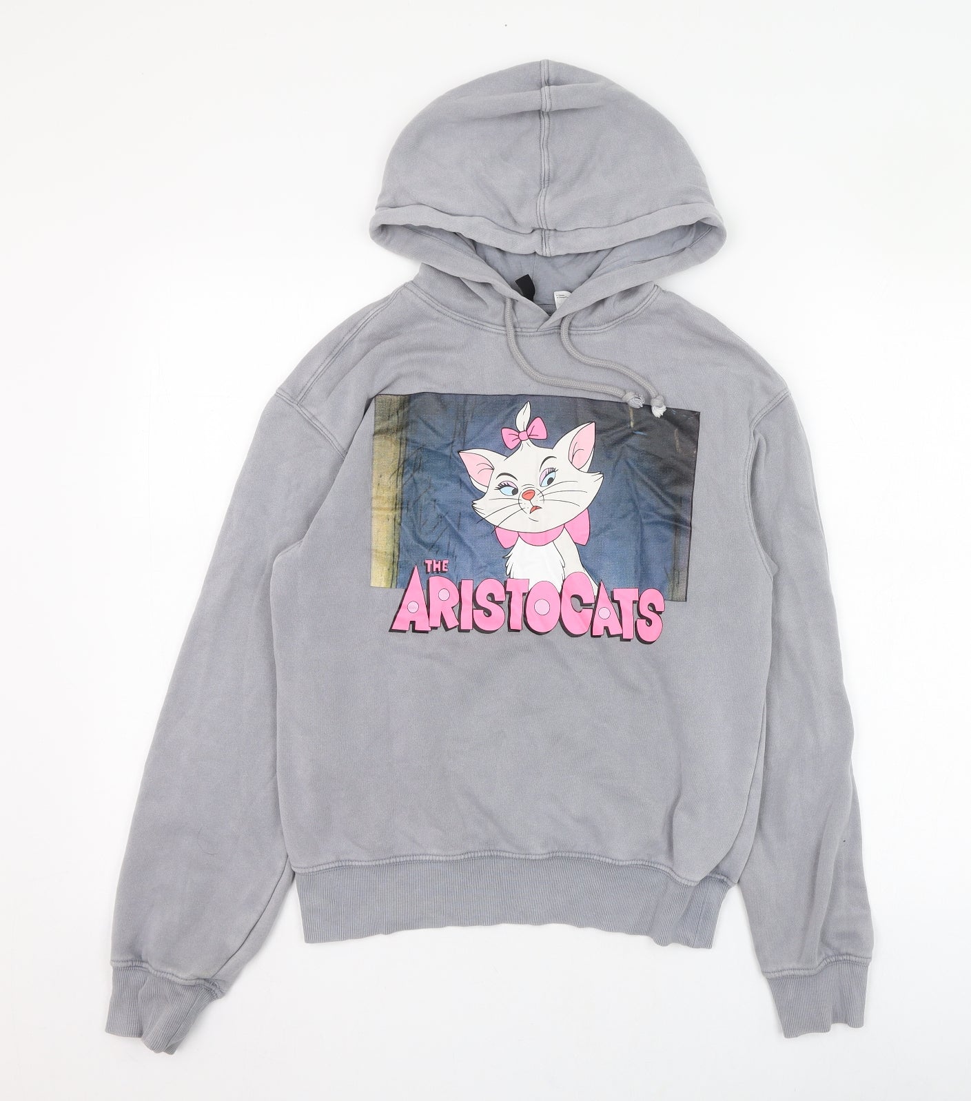 H&M Womens Grey  Cotton Pullover Hoodie Size XS  Pullover - Aristocats