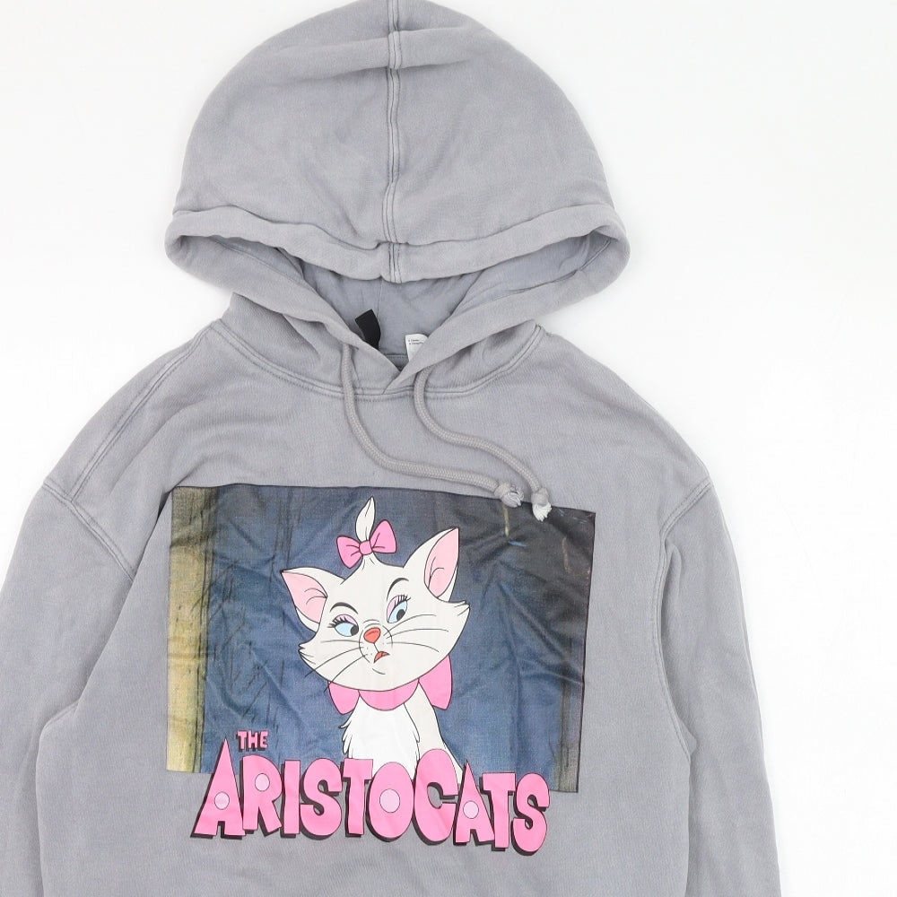H&M Womens Grey  Cotton Pullover Hoodie Size XS  Pullover - Aristocats