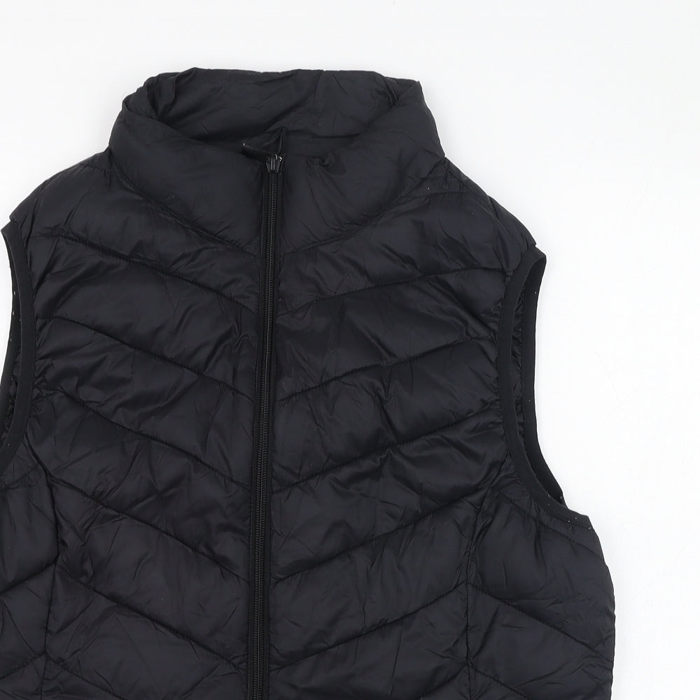Primark Womens Black   Gilet Jacket Size 14  Zip