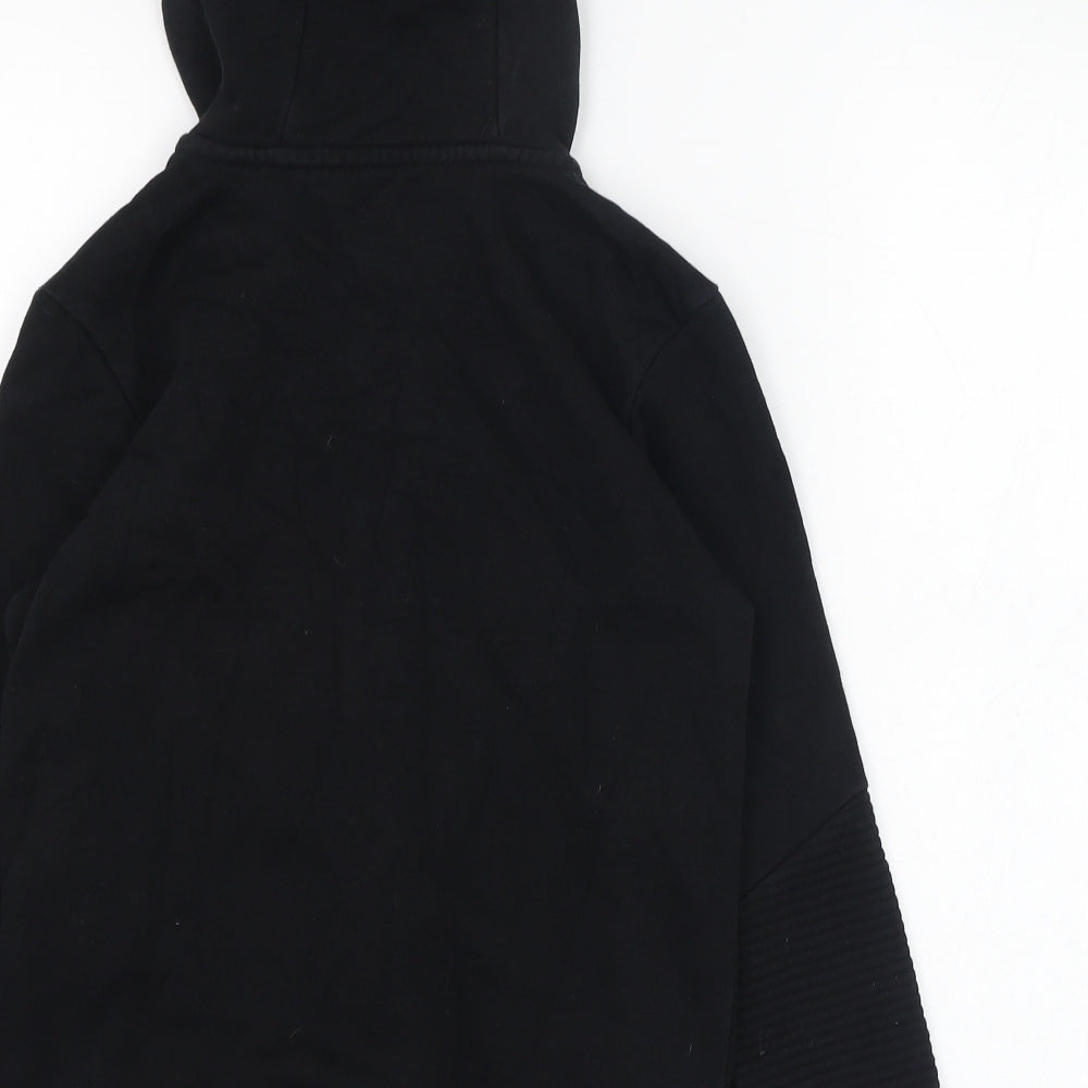 George Boys Black  Cotton Full Zip Hoodie Size 7-8 Years  Zip