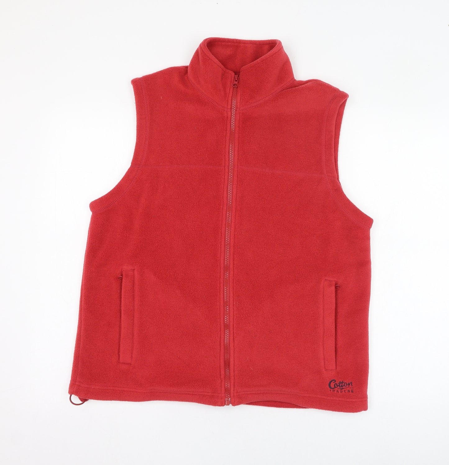 Cotton Traders Womens Red  Polyester Full Zip Sweatshirt Size 14  Zip - Fleece