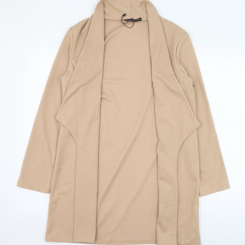 Boohoo Womens Brown Square Neck  Polyester Cardigan Jumper Size M