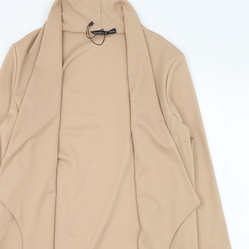 Boohoo Womens Brown Square Neck  Polyester Cardigan Jumper Size M