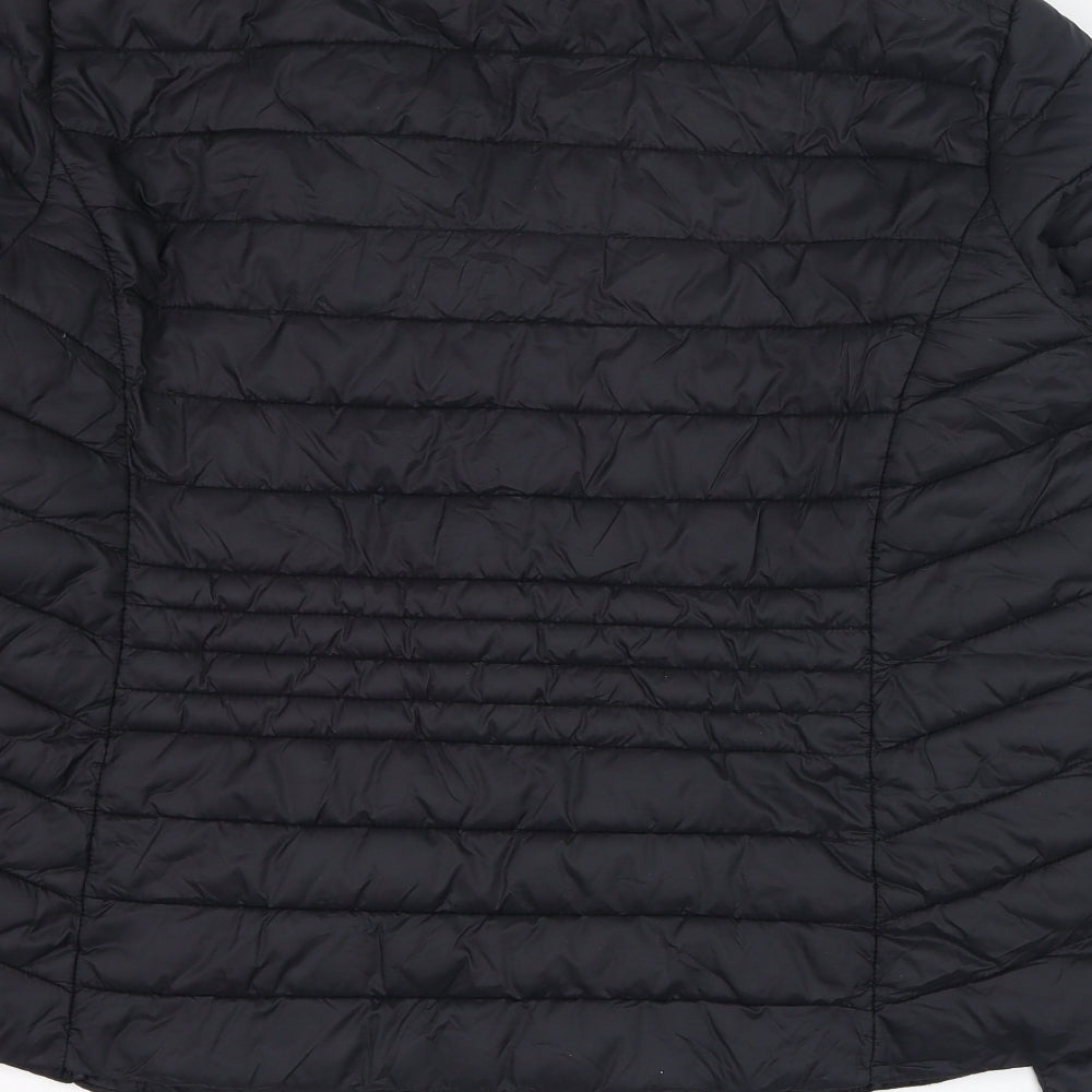 Primark Womens Black   Puffer Jacket Coat Size 14  Zip