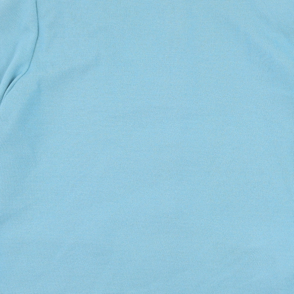 Belmonde Womens Blue Round Neck  Acrylic Cardigan Jumper Size 20