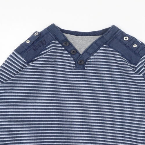 NEXT Boys Blue Striped Cotton Pullover Sweatshirt Size 10 Years  Pullover