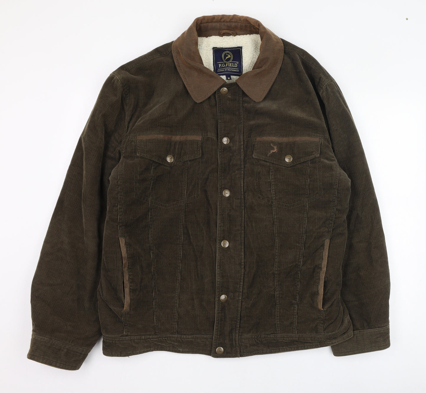 P.G Field Mens Brown   Jacket  Size M  Zip