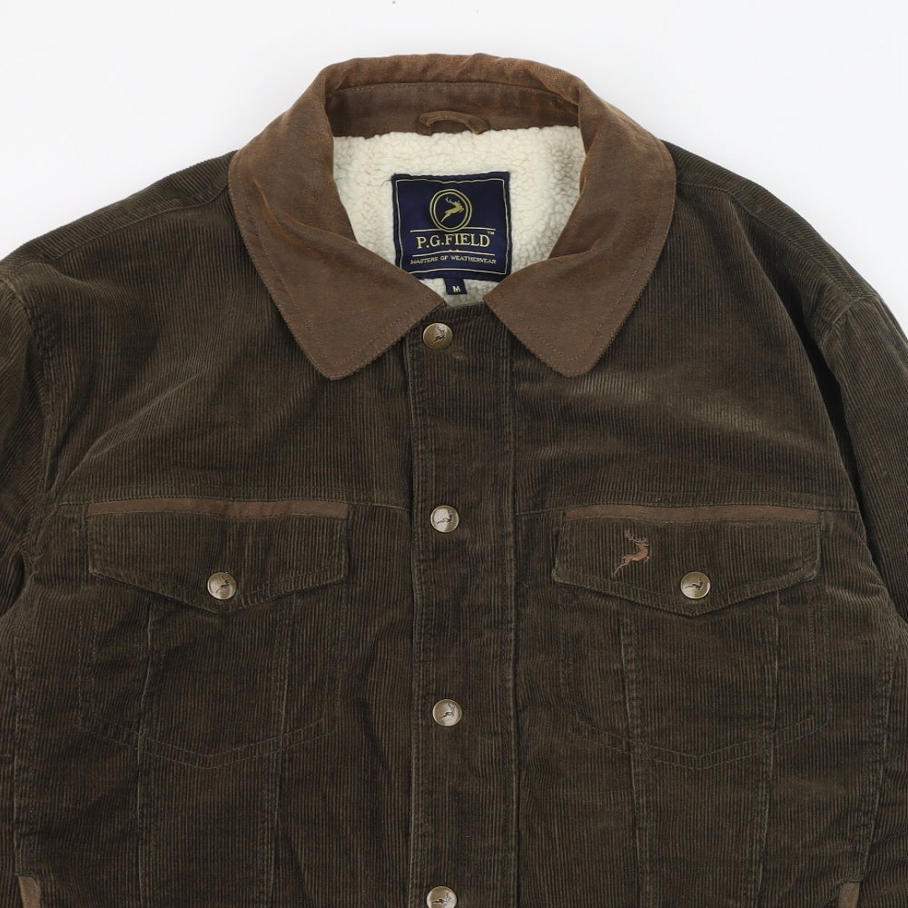 P.G Field Mens Brown   Jacket  Size M  Zip