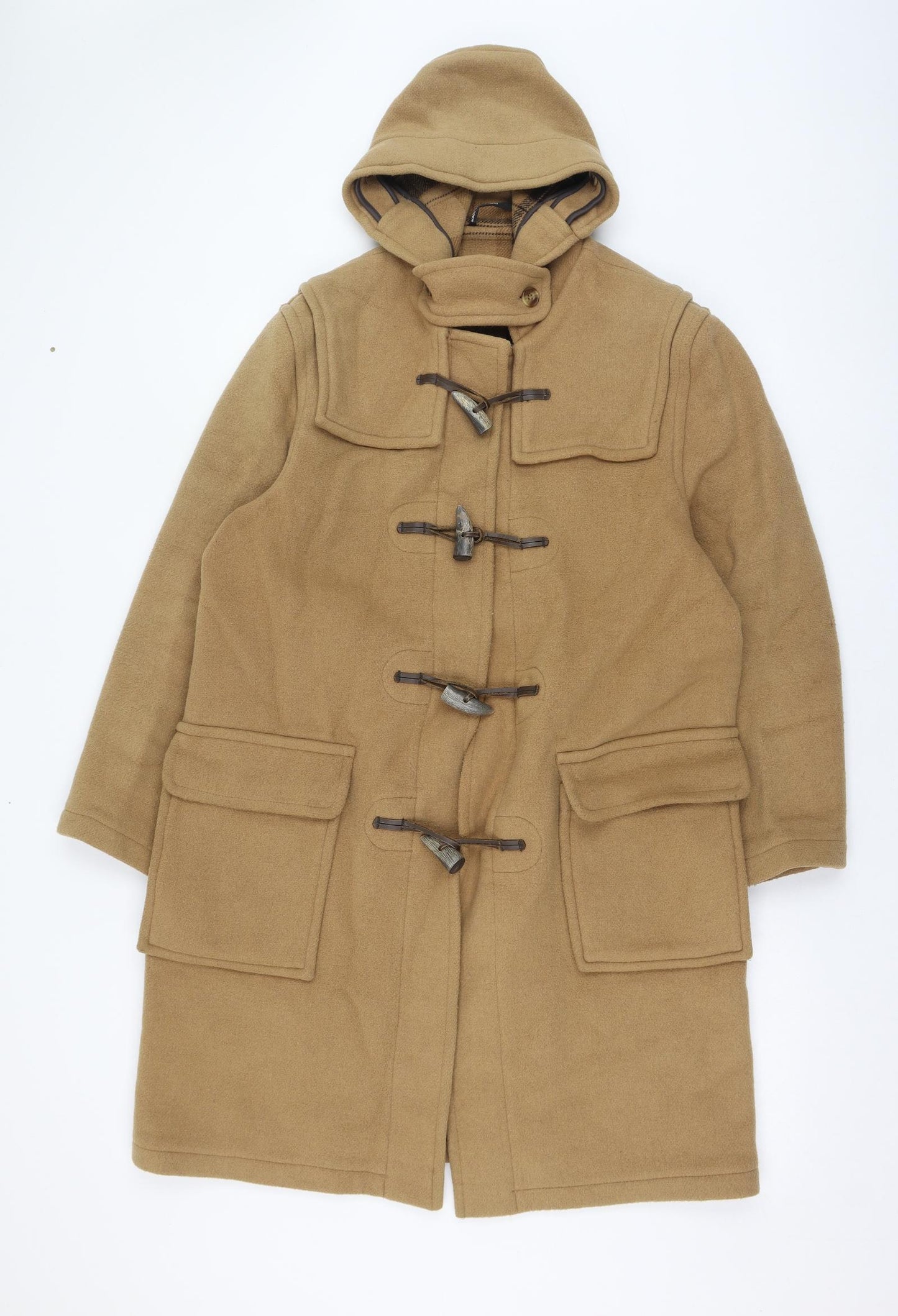 Orvis Womens Brown   Overcoat Coat Size S  Hook & Loop