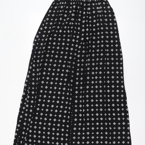 New Look Womens Black Geometric Viscose Maxi  Size 12  Off the Shoulder Pullover