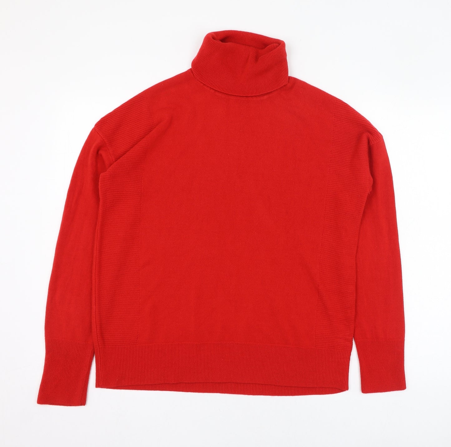 NEXT Womens Red Roll Neck  Acrylic Pullover Jumper Size 10