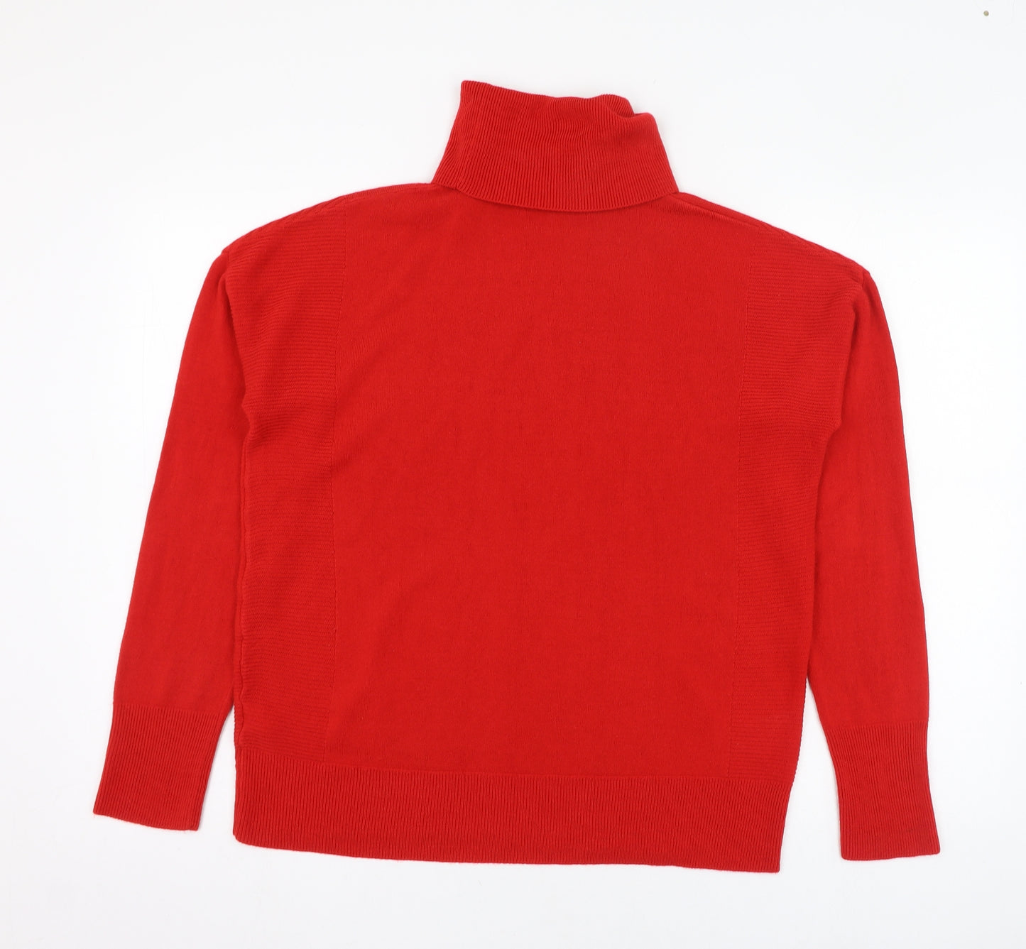 NEXT Womens Red Roll Neck  Acrylic Pullover Jumper Size 10