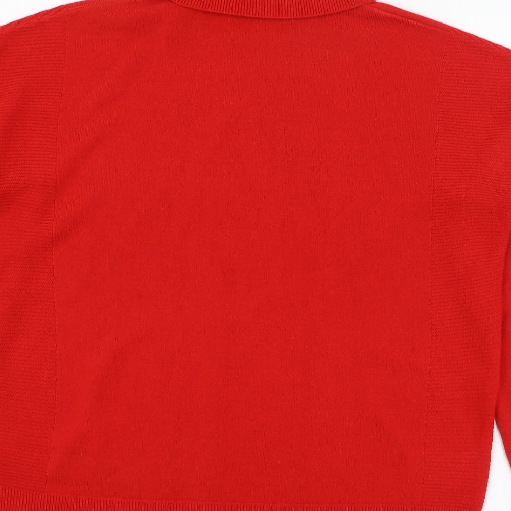 NEXT Womens Red Roll Neck  Acrylic Pullover Jumper Size 10