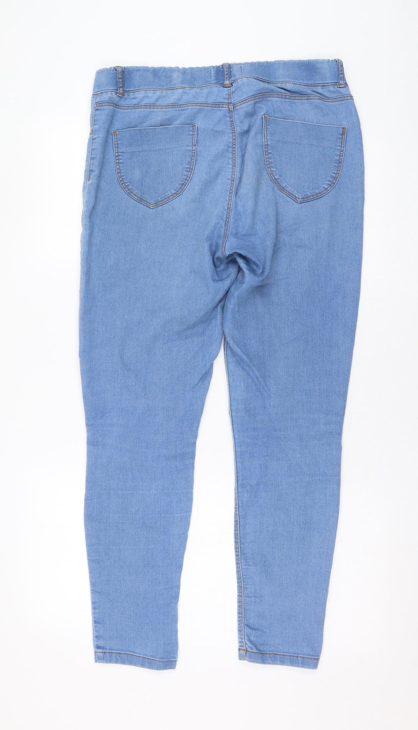 Dorothy Perkins Womens Blue  Cotton Skinny Jeans Size 14 L27 in Regular