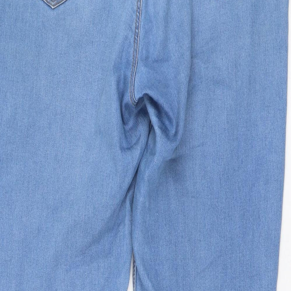 Dorothy Perkins Womens Blue  Cotton Skinny Jeans Size 14 L27 in Regular