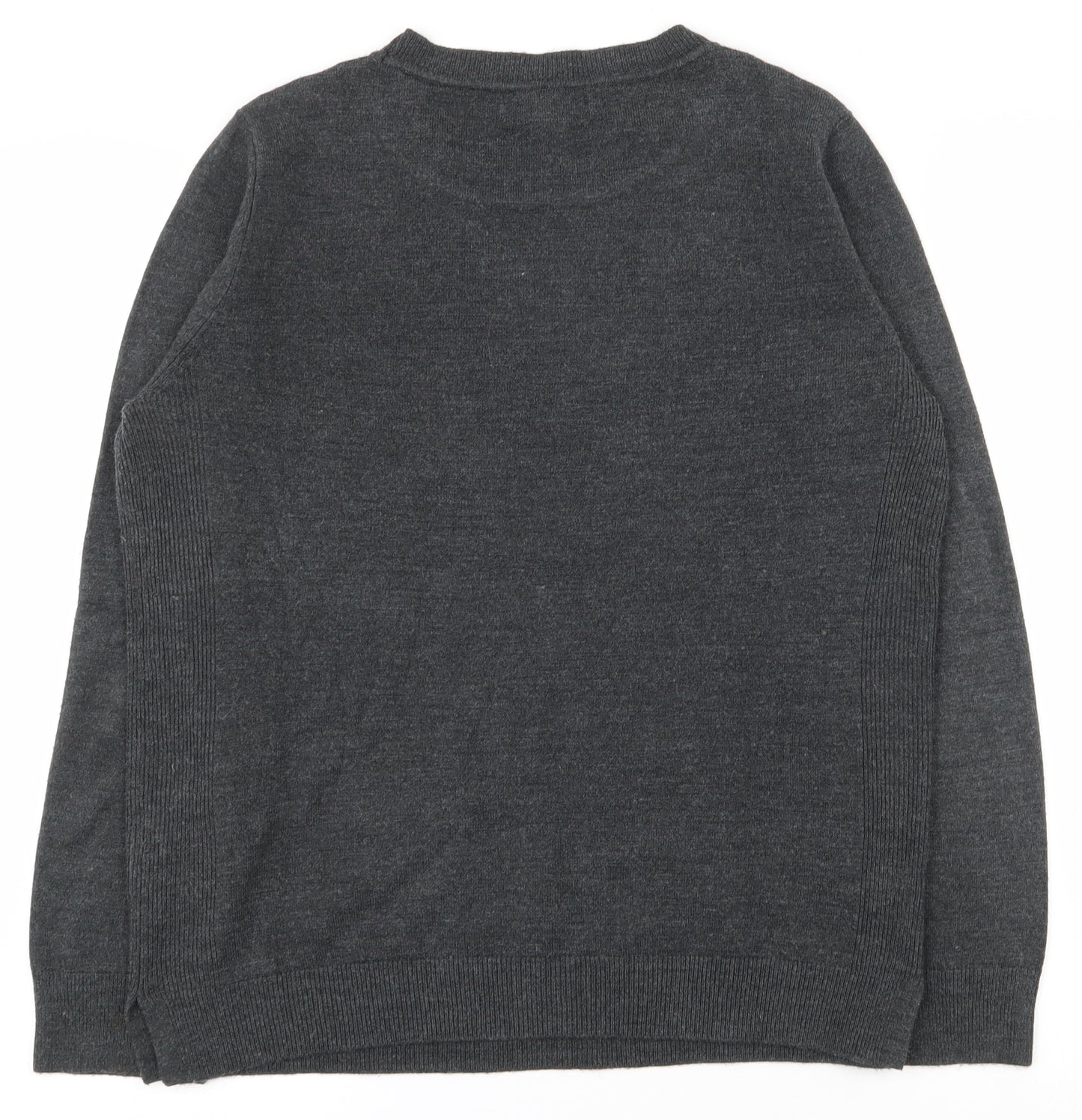Atmosphere Womens Grey Round Neck  Acrylic Pullover Jumper Size 14