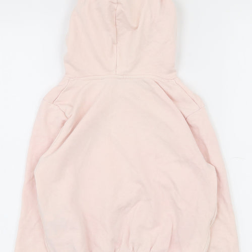 H&M Girls Pink  Cotton Pullover Hoodie Size 4-5 Years  Pullover - 4-6