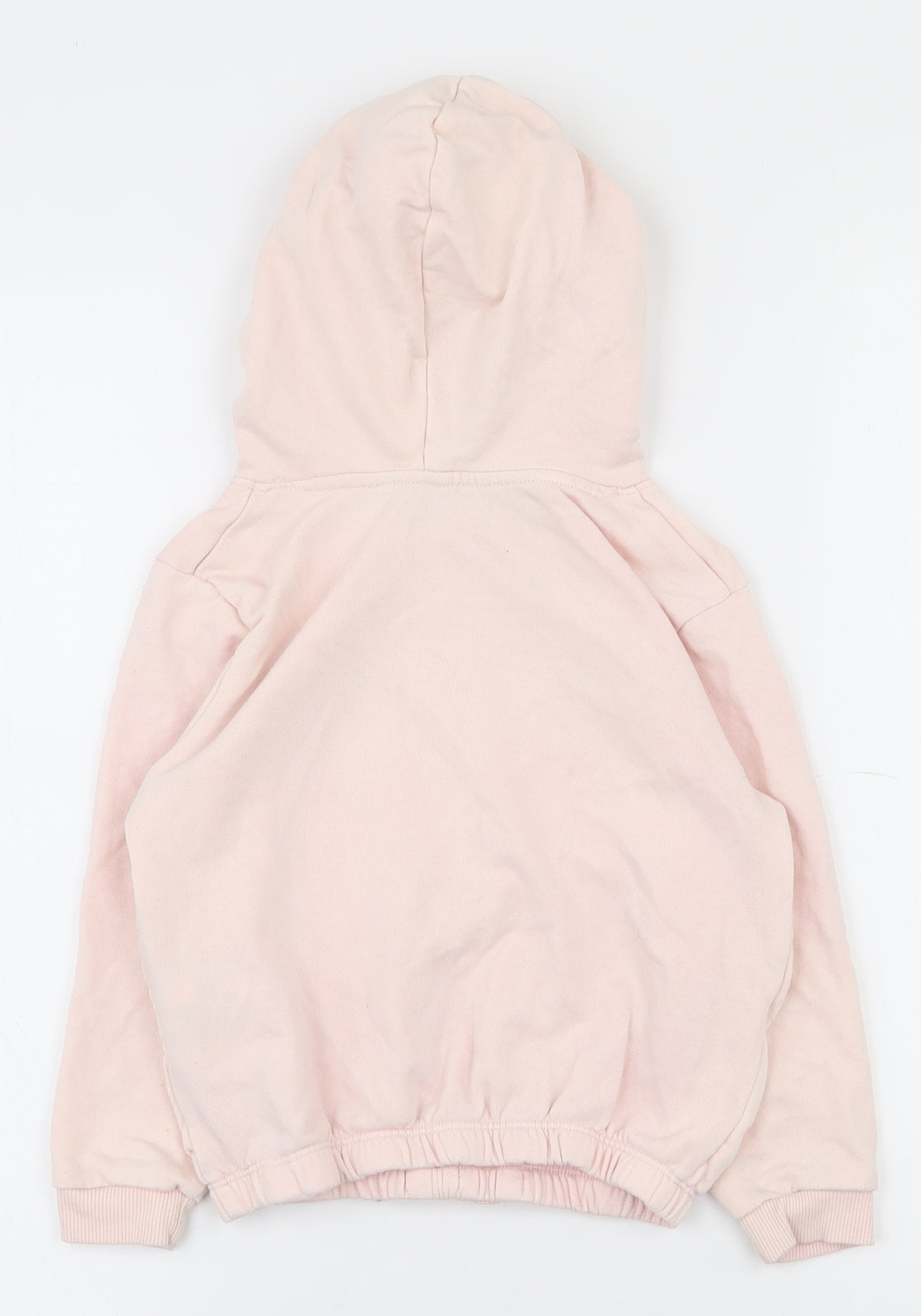 H&M Girls Pink  Cotton Pullover Hoodie Size 4-5 Years  Pullover - 4-6