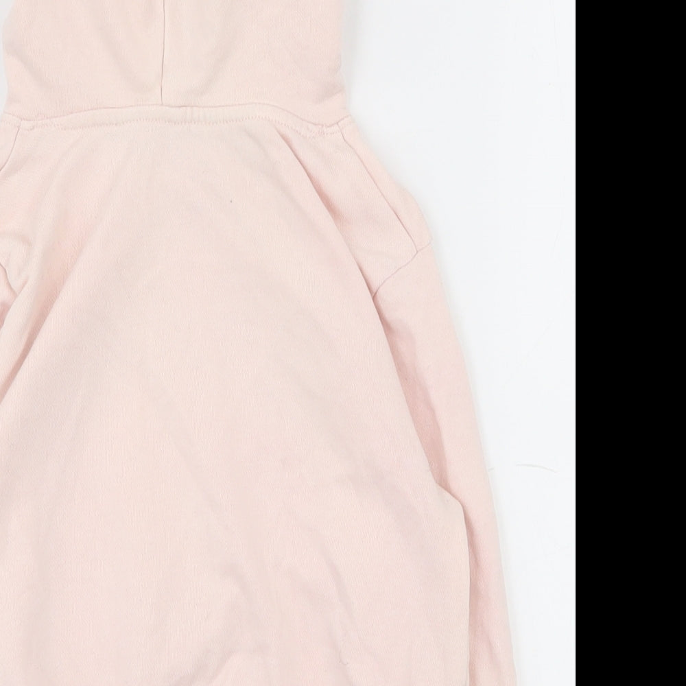H&M Girls Pink  Cotton Pullover Hoodie Size 4-5 Years  Pullover - 4-6
