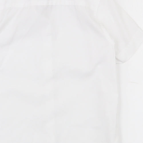 Dunnes Stores Girls White  Polyester Basic Button-Up Size 5-6 Years Collared Button - School wear