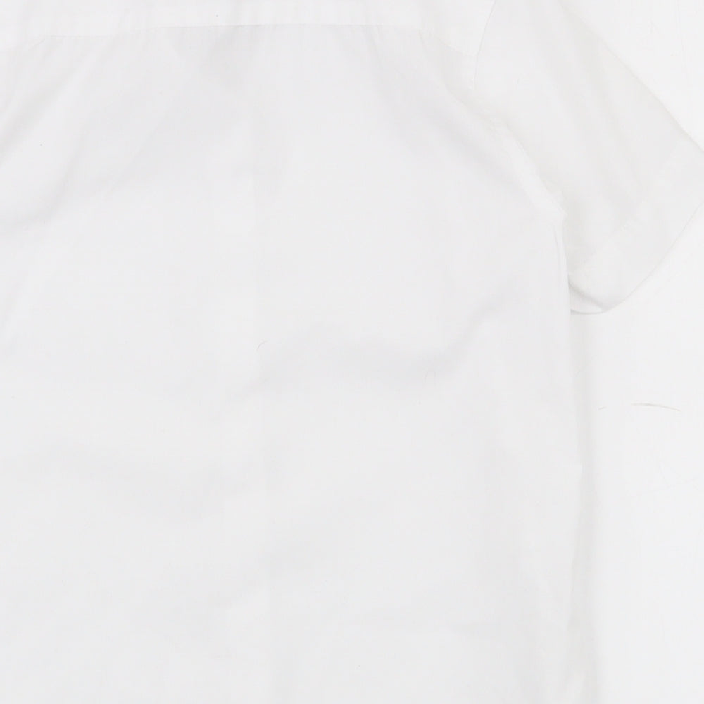 Dunnes Stores Girls White  Polyester Basic Button-Up Size 5-6 Years Collared Button - School wear