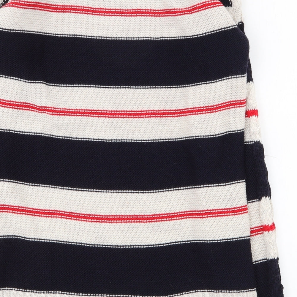 Grace Womens Multicoloured Round Neck Striped Acrylic Pullover Jumper Size S