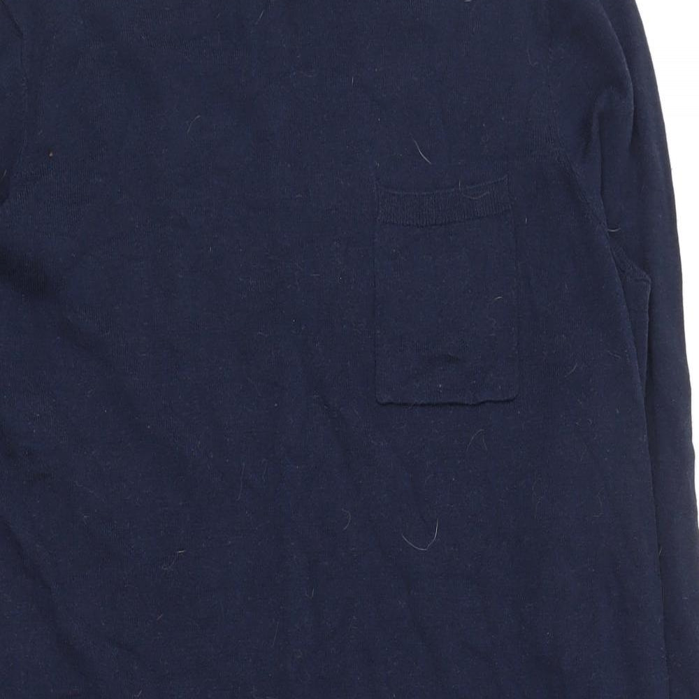 NEXT Womens Blue  Cotton Jumper Dress  Size 14  Round Neck Pullover