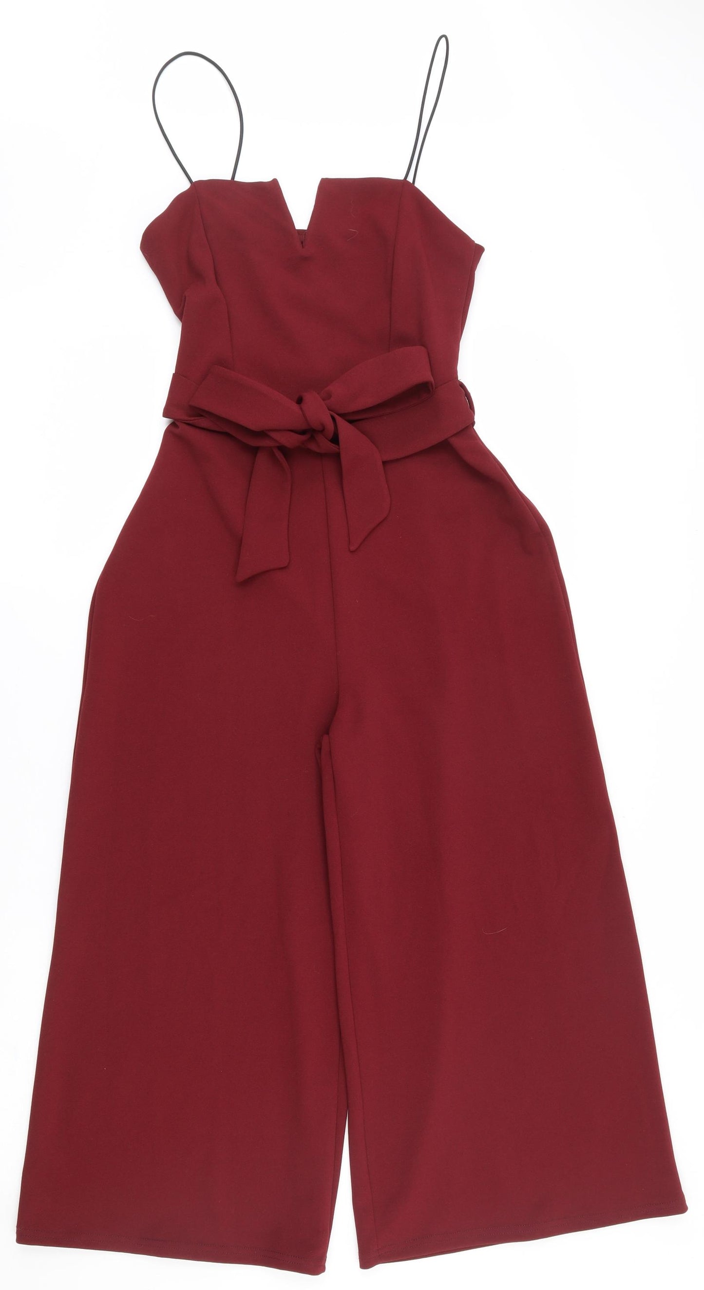 New Look Womens Red  Polyester Jumpsuit One-Piece Size 8 L21 in Pullover