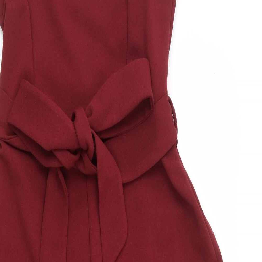 New Look Womens Red  Polyester Jumpsuit One-Piece Size 8 L21 in Pullover
