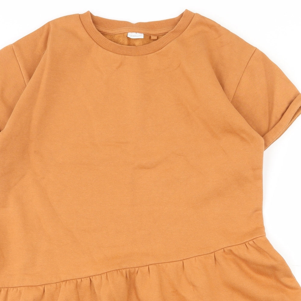 NEXT Girls Orange  Cotton Fit & Flare  Size 10 Years  Crew Neck Pullover