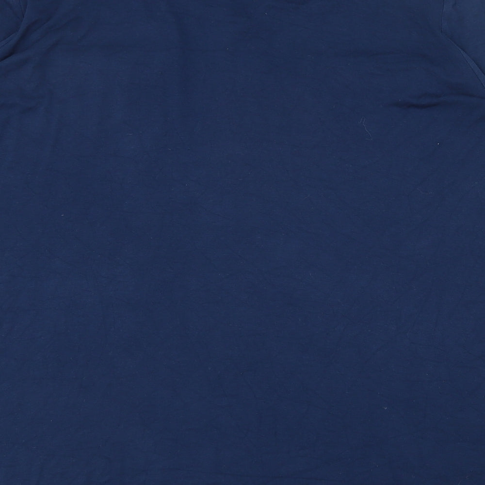 Preworn Womens Blue  Viscose Tunic Blouse Size 26 Round Neck - 26-28