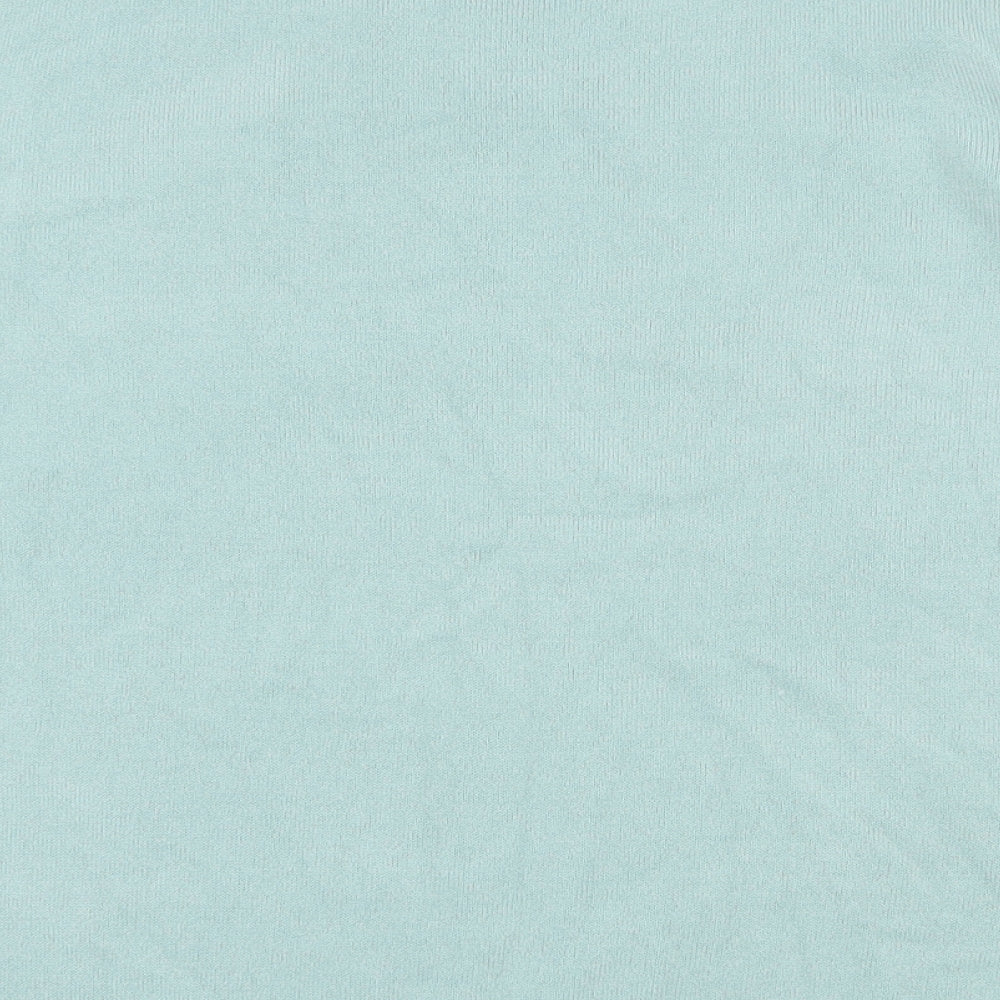 Marks and Spencer Womens Blue Round Neck  Acrylic Pullover Jumper Size 16
