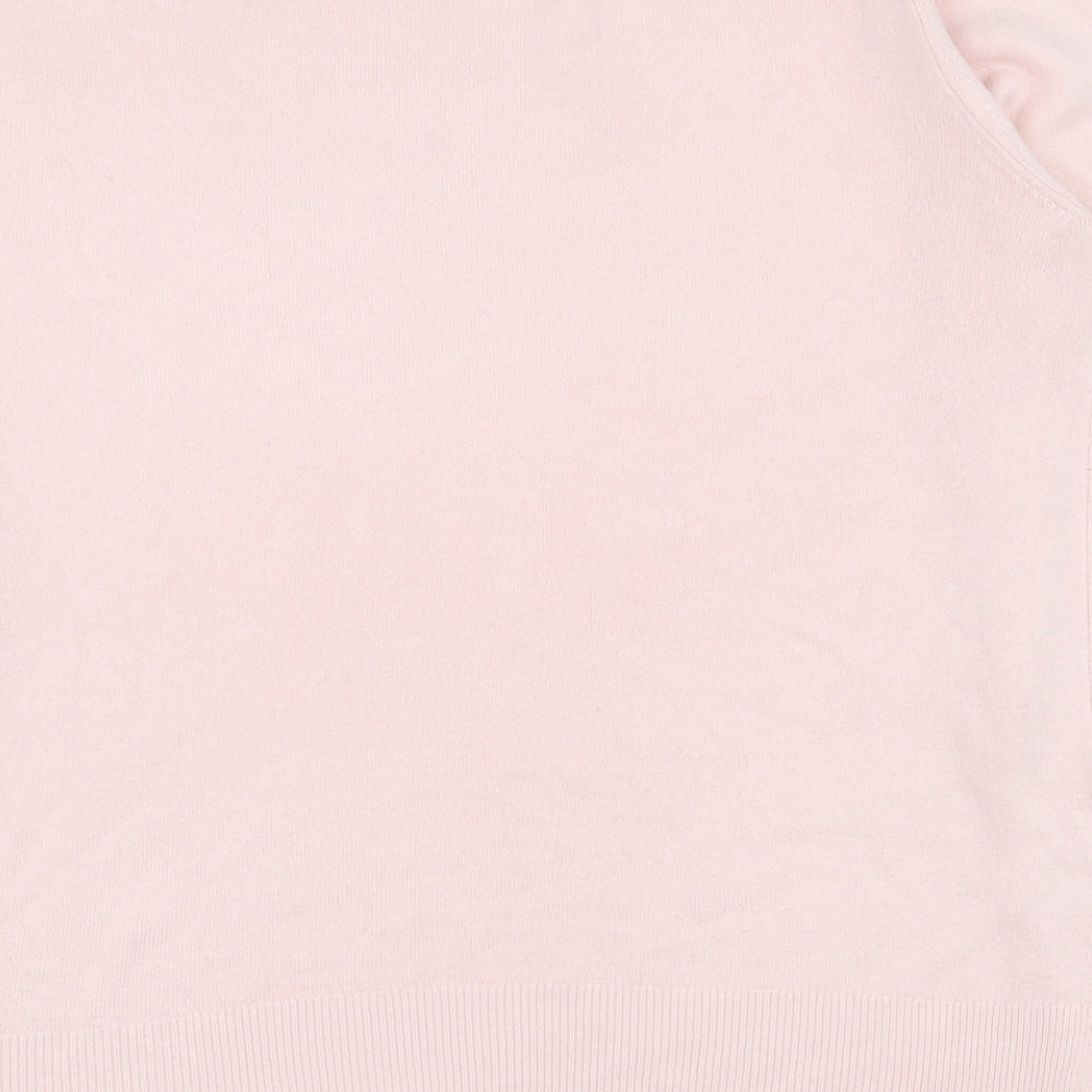 Marks and Spencer Womens Pink Boat Neck  Acrylic Pullover Jumper Size 18