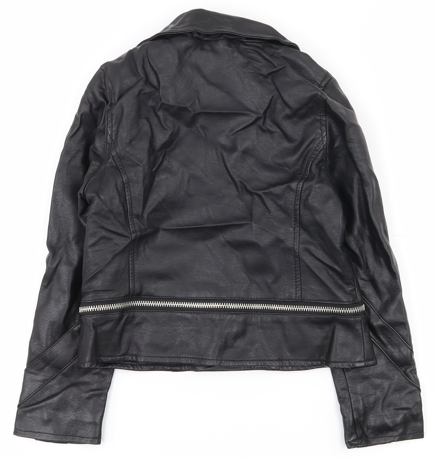 Marks and Spencer Girls Black   Jacket  Size 5-6 Years  Zip - Leather jacket