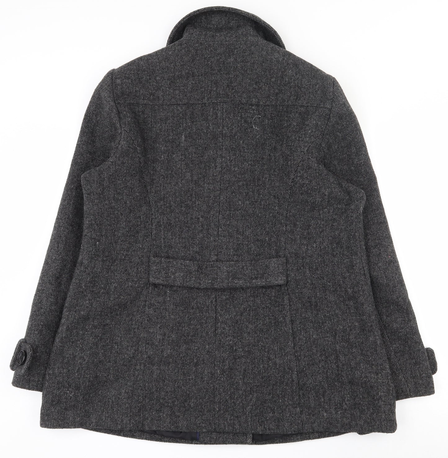 BHS Womens Grey   Pea Coat Coat Size 20  Button