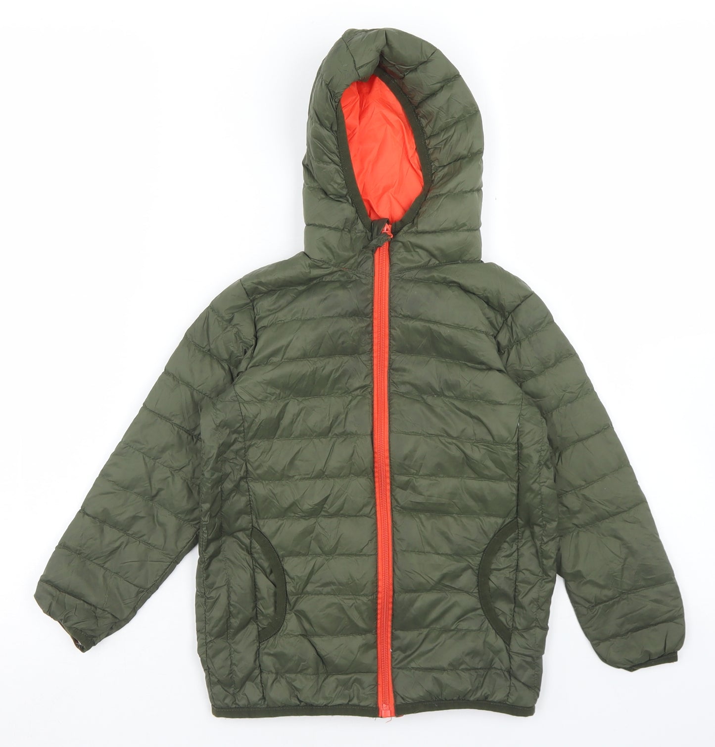 HDJ Kids Boys Green   Puffer Jacket Jacket Size 3-4 Years  Zip