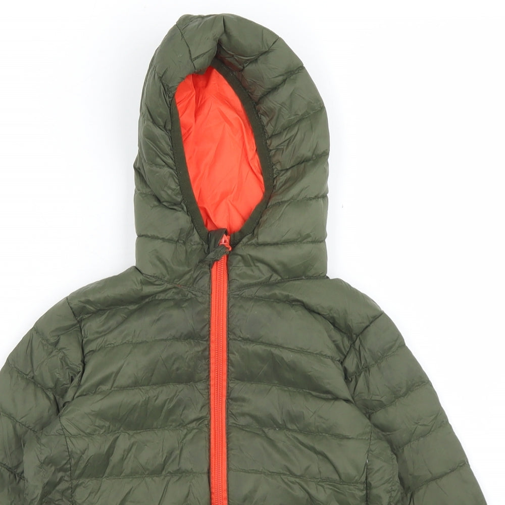 HDJ Kids Boys Green   Puffer Jacket Jacket Size 3-4 Years  Zip