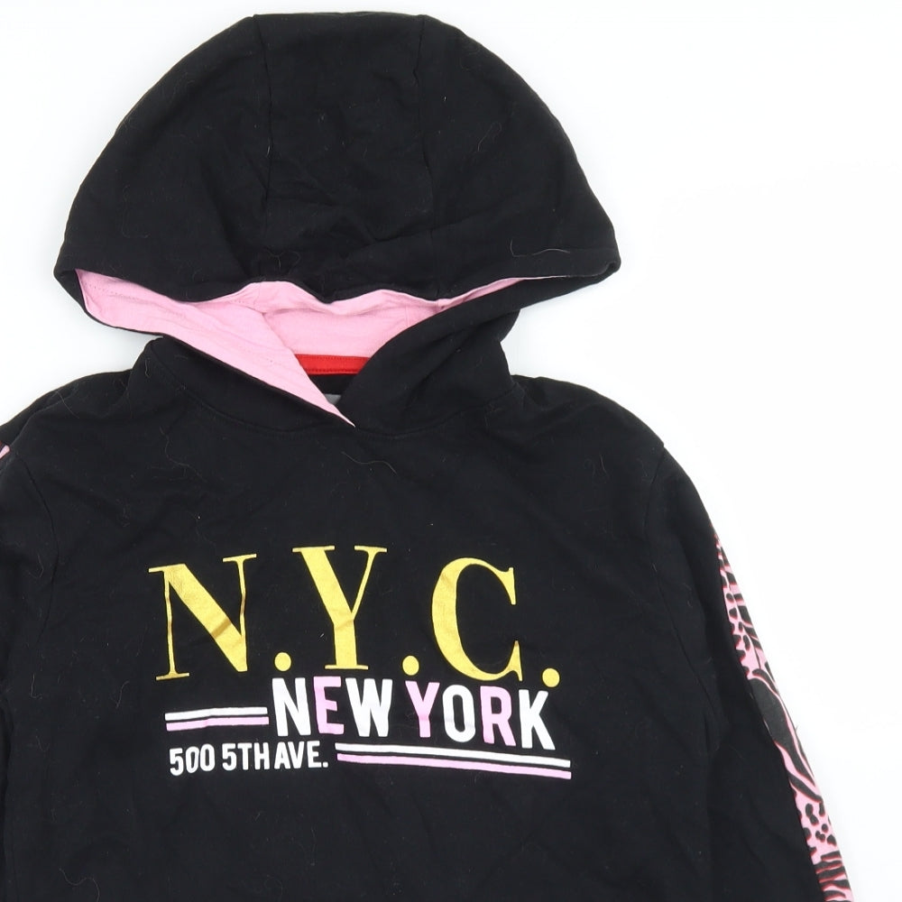 Studio Girls Black  Cotton Pullover Hoodie Size 12-13 Years