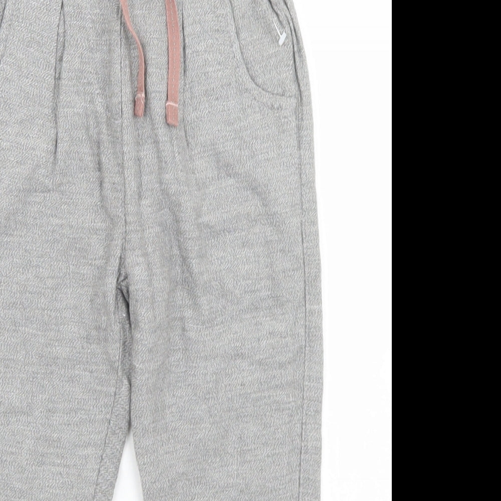 NEXT Girls Grey  Cotton Dress Pants Trousers Size 2-3 Years  Regular Drawstring