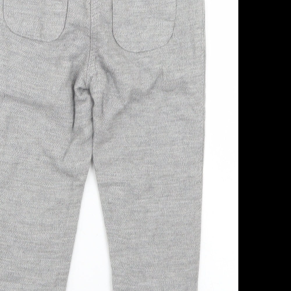 NEXT Girls Grey  Cotton Dress Pants Trousers Size 2-3 Years  Regular Drawstring