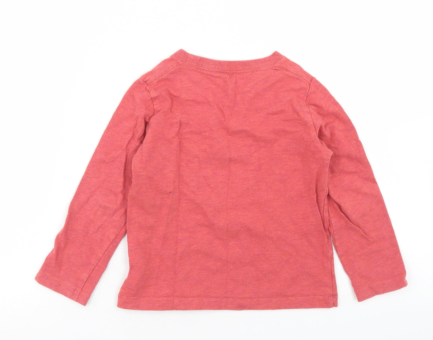 Gap Boys Red  Cotton Basic T-Shirt Size 4 Years Crew Neck
